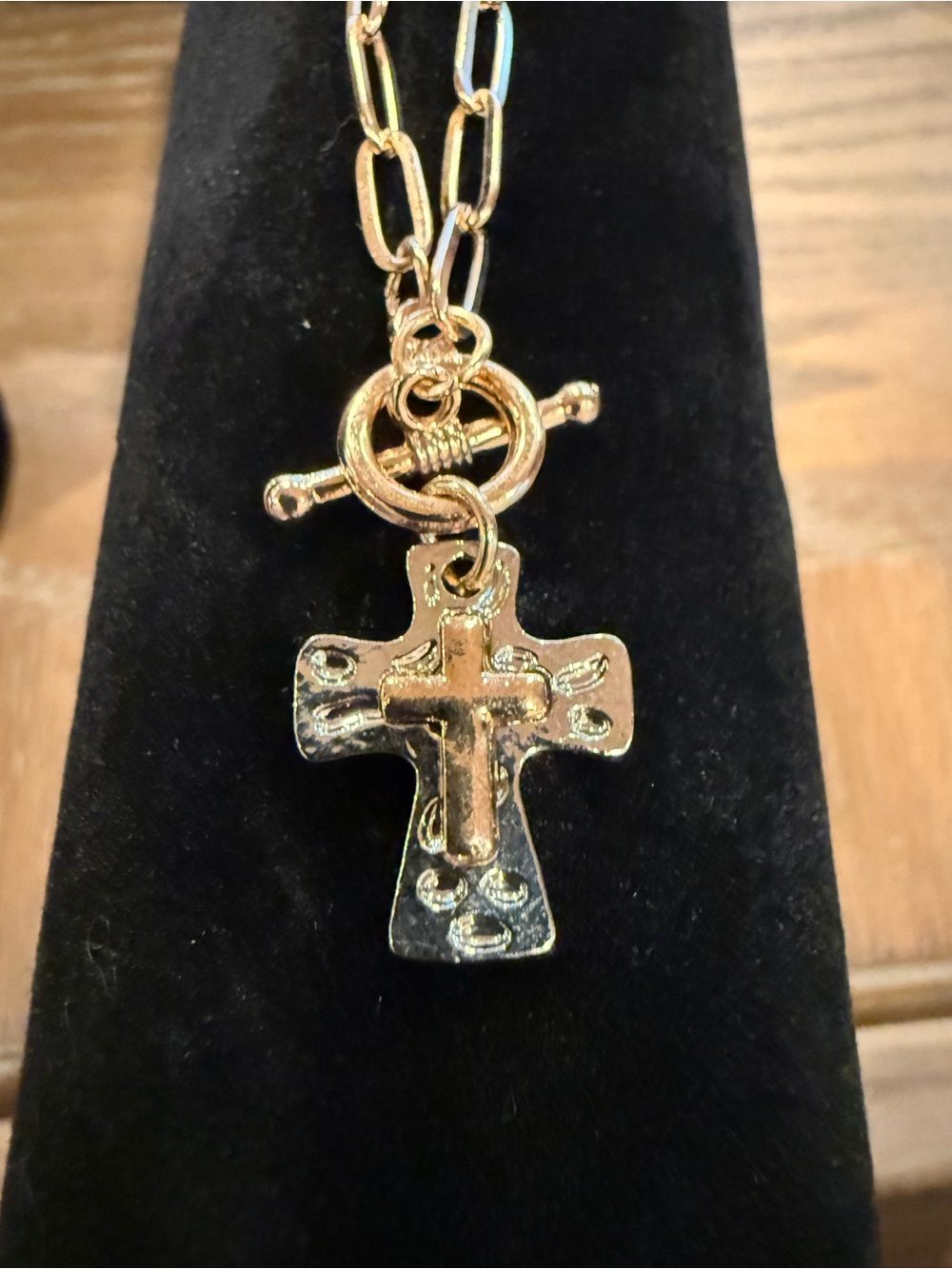 Gold Cross Pendant Necklace - Women Jewelry by anthropologie